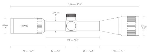 Hawke Céltávcső Vantage 4-12x40 AO Mil-Dot